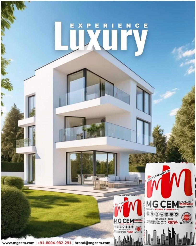 Elevate Your Walls and Experience Luxury with MG CEM, the Pinnacle of White Cement Wash💫👌