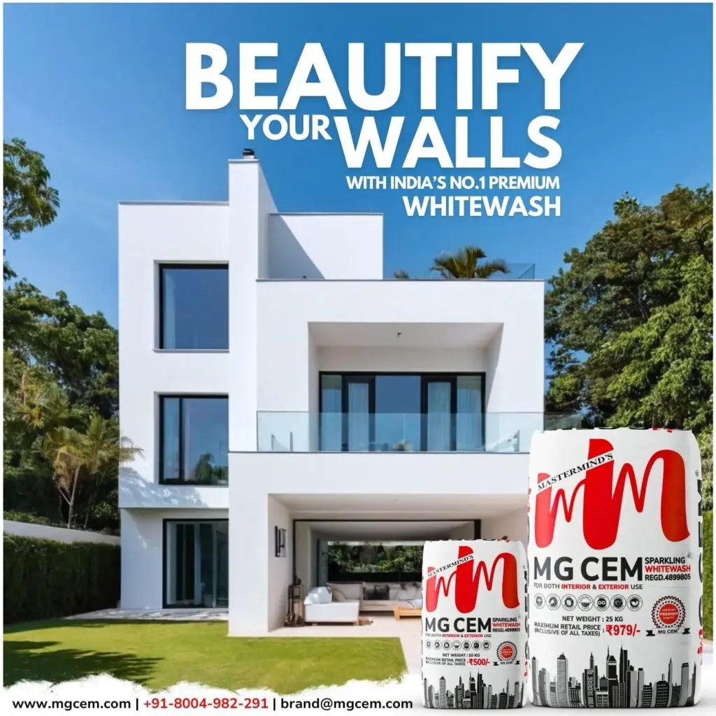 Discover why MG CEM is the best white wash in India. With unmatched durability and self-bonding technology, MG CEM offers the ultimate solution for beautifying your walls. Experience India's No.1 premium white wash today!
